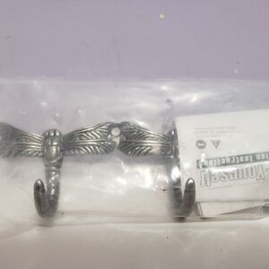 Brainerd Pewter Dragonfly Wall Key Hat 3 Hook Hanger New Sealed 6"